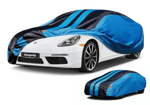 Image of Kaugung Car Cover Waterproof Custom Fit Porsche 718 Boxster Cayman (1996-2025), Full Exterior Cover for Automobiles Lightweight Resistant Outdoor Sun UV Rain Dust Snow Wind Protection.