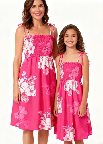 Image of SANGTREE Family Matching Hawaiian Outfits , Casual Beach Travel Clothes ,Vacation Clothing Set for Women & Men & Girls & Boys