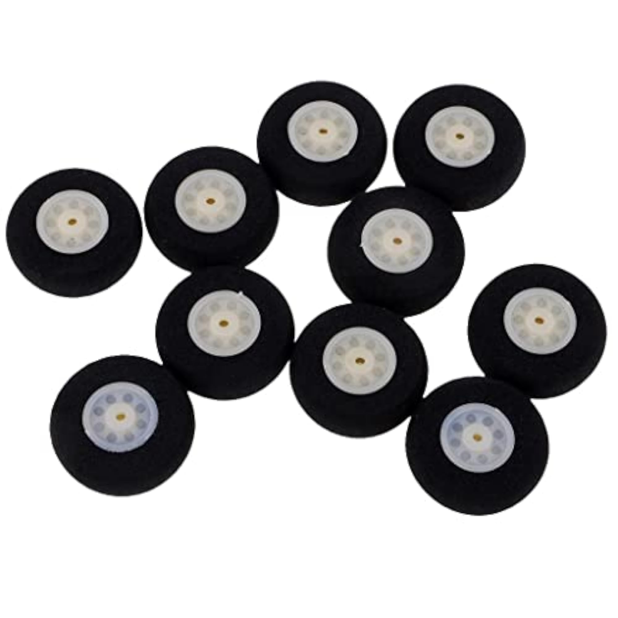 10 Pieces Black Sponge Wheels Tire for RC Airplane