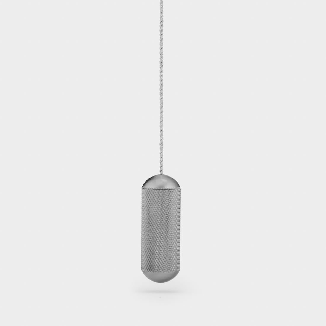 Pushka Home Ltd Silver Pushka Home Brushed Brass Knurled Cylindrical Bathroom Light Pulls | Ceiling Fan Pull Handle (Silver)