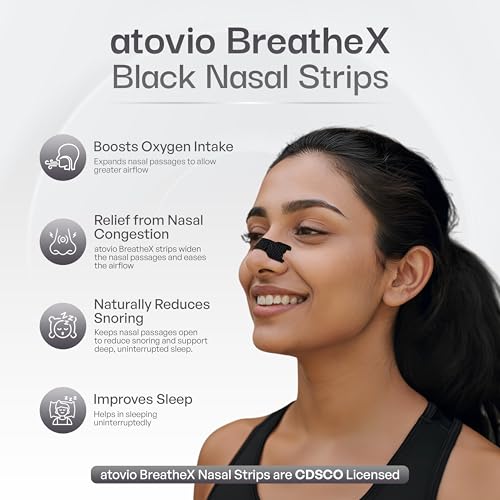 Image of Atovio Clean Air Kit | Corporate Gifts for Employees, Clients & Teams | Premium Wellness Gift Box with Wearable Air Purifier, N99 Mask, PM2.5 Filters & Nasal Strips - Moonlight Black