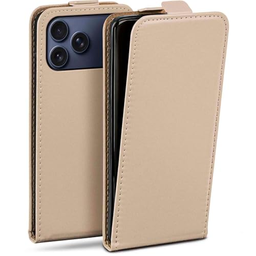 Étui iPhone 17 Pro moex housse portefeuille similicuir taupe
