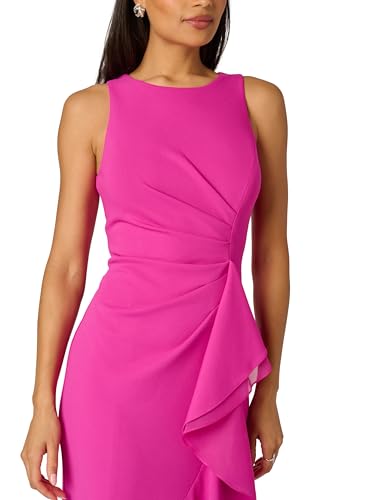 Image of Adrianna Papell Ruffle Crepe Halter Gown