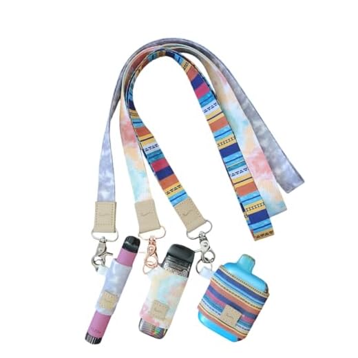 River & Rain Vape Lanyard - Smok Vape Holder Necklace for Vape Device - Vape Pen Smok Device Elastic Holder fits Smok Novo 2 and Other Similar Sizes - Disposable Vape Pen Holder - E-cig Lanyard