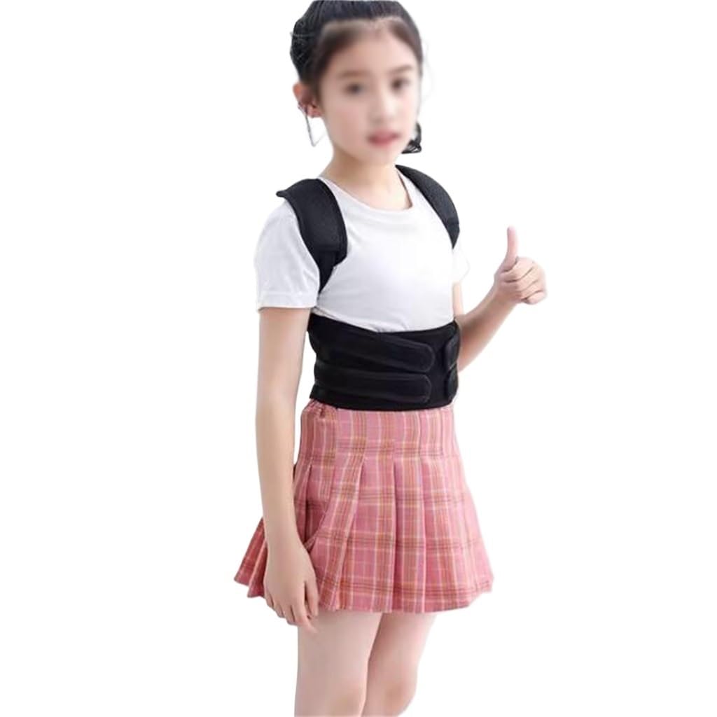 Hback orthotics with juvenile anti-camel corrector sitting high and low shoulder breathable(Small)