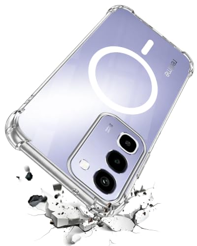 Image of Jkobi Shockproof Crystal-Clear Back Cover for Realme P4R 5G | Realme Narzo 100X 5G (Magsafe Wireless Support | Drop & Camera Protection | Hard Polycarbonate)