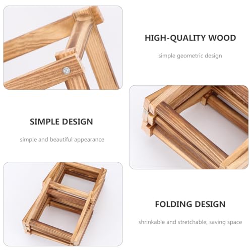 Soporte de vino de madera BESPORTBLE para 5 botellas miniatura 6