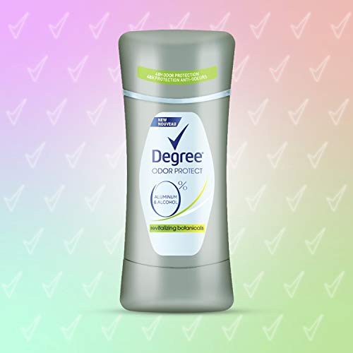 Degree 0, Aluminum Free And Revitalizing Botanicals Deodorant, 48H Odor Protection For Women, 2.6 Ounce (Pack Of 4) #TOP3