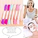 SUKPSY 6 Pcs Silicone Face Mask Brush Portable 2 in 1 Face Applicator Brush Reusable Double Head Facial Brushes Applicator for Face Mask Eye Mask Body Lotion Cream Facial Skin Care,DIY Facial-Mask
