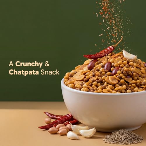 Image of Chatpata Chilli Garlic Millet Mixture | Crunchy & Healthy Namkeen Snack | Roasted & Diet-Friendly | Low GI & Weight Management Snack (Pack of 1-100gm)