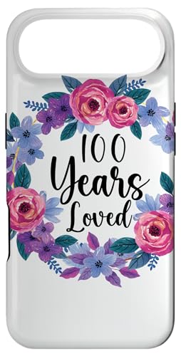 Floral 100 Year Old 100t Birthday Women Funny 100 Year Loved �X�}�z�P�[�X iPhone Air �p