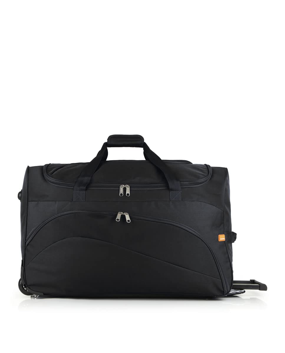 Gabol - Bolso de Viaje Grande con Ruedas Week Eco 66x40x33cm y Capacidad 87L - Interior Forrado con Compartimentos - con Asa de Mano - Diseño Español en Poliéster Reciclado RPET - Negro