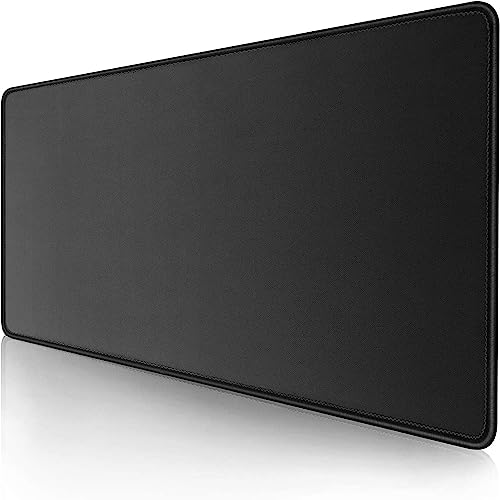 Image of LL-COEUR Black XXL Laptop Mouse Mat 27.5x15.7x0.12inch, Large Desk Protector Pad with Non-Slip Rubber Base for Gamer, Office, Home (27.5 inchx15.7 inchx0.12 inch)