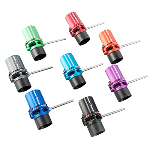 Sharrow Archery Bow Sight Compound Bow Scope Sight Single Pin 2X 4X 6X 8X Lens Optical Fiber Sight Hunting Accessory With Sunshade (8X, Blue) #TOP21