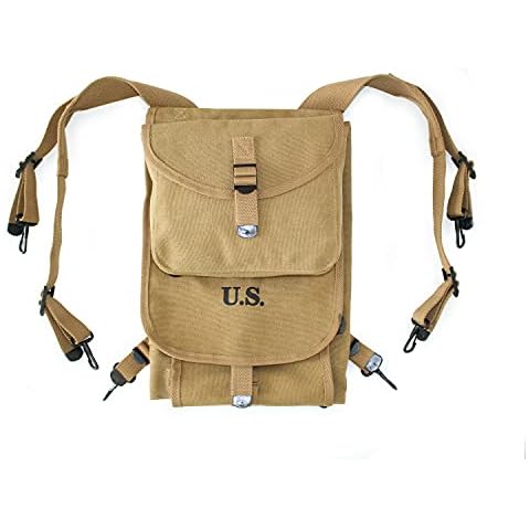 ANQIAO Replica WW2 WWII US M1928 Haversack Canvas Material Reproduction Cover