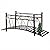 Outsunny 3.3' Metal Arch Zen Garden Bridge with Safety Siderails, Decorative Footbridge, Delicate Scrollwork & Corner Spheres for Stream, Fish Pond, Bronze