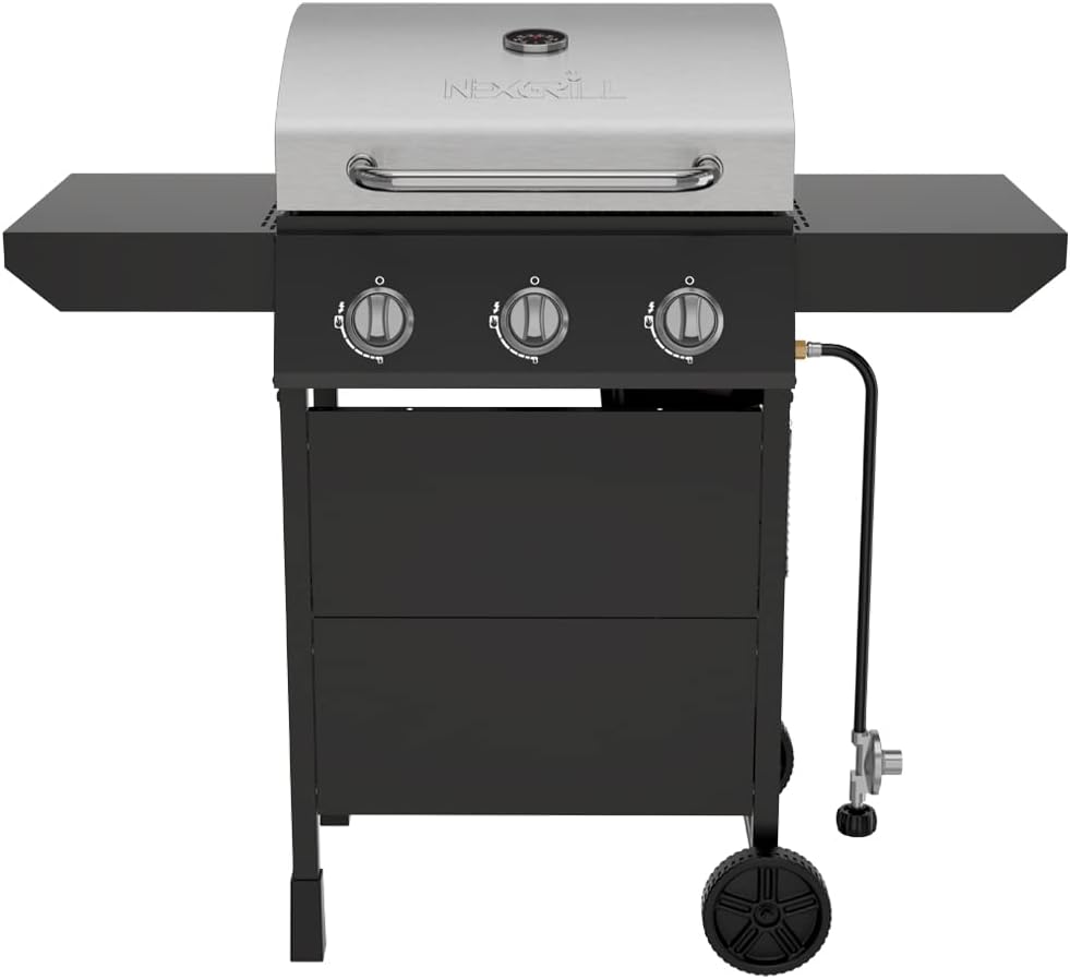 Nexgrill 3-Burner Propane Gas Grill with Side Tables