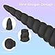 19cm Realistischer Anfänger Anal Dildo, Analplug mit starker Saugnapf für Freispiel, Flüssige Silikon Anal Perlen Prostata Massager Erwachsenes Analspielzeug für Frauen, Männer (Schwarz)
