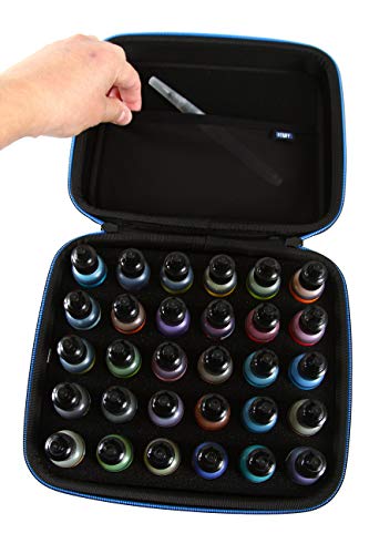 Image of 2TUFF Alcohol Ink Storage Case - Fits up to 30 Bottles - Multi-Use Paint Organizer with Foam Insert and Inner Storage Pocket