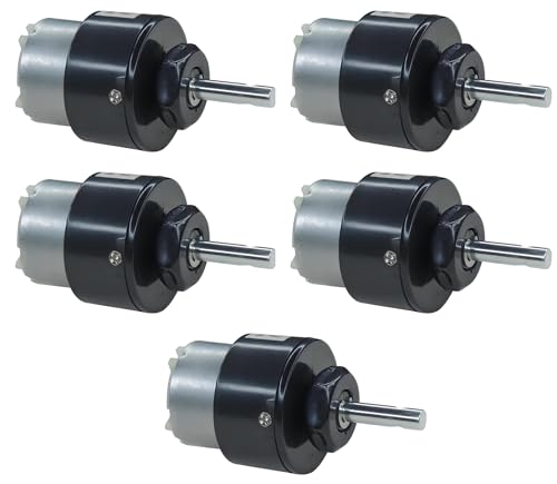 Image of Shockley 12V Dc Gear Motor Low Noise Motor With Metal Gears Centre Shaft Heavy Duty Motor for Robotics Grade A (300 RPM, 5 Piece)