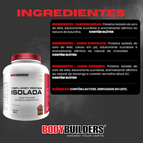 Whey Protein 100% Isolada Chocolate 2kg - Bodybuilders