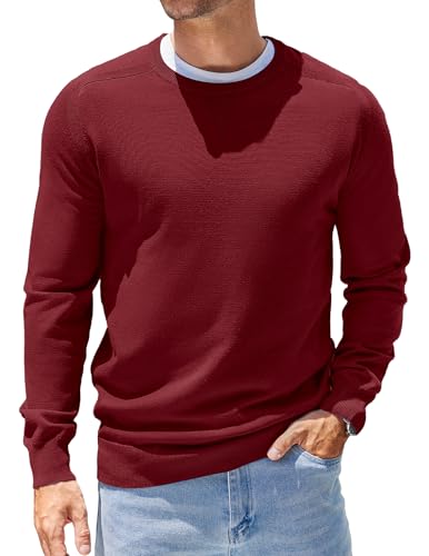 COOFANDY Maglione da Uomo Manica Lunga Maglia Casual con Collo...