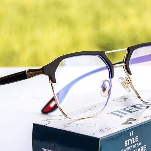 Image of Photochromic Square Sunglasses for Men, Metal Frame, UV Protection, Stylish Everyday Eyewear