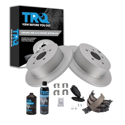 Image of TRQ Rear Brake Pad & Rotor Kit Compatible with 2012-2018 Subaru Crosstrek Forester Impreza XV Crosstrek