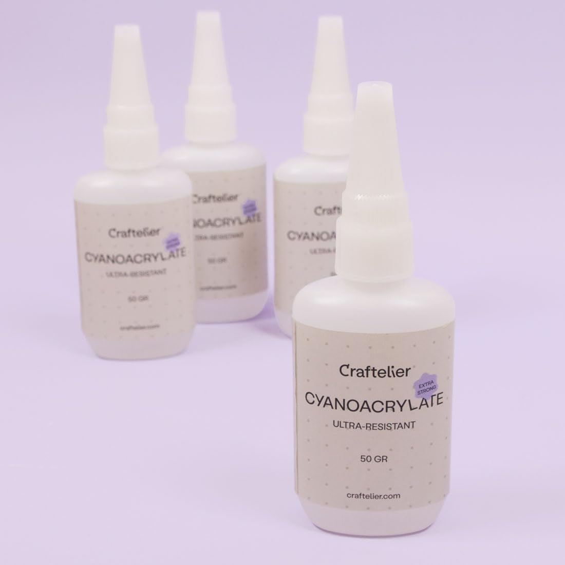 Craftelier - Set 12 Adhesivos de Cianoacrilato con Boquilla de Precisión para Múltiples Materiales| Secado Transparente, Rápido y Resistente | Superficies Difíciles | Cantidad 50 gr. cada Bote