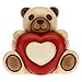 THUN - Soprammobile Teddy Love con Cuore - Idea Regalo per Il Giorno degli Innamorati - Formato Piccolo - Soprammobile da Collezione - Linea Tell Me Your Love - Ceramica - 6 x 5,3 x 5 h cm