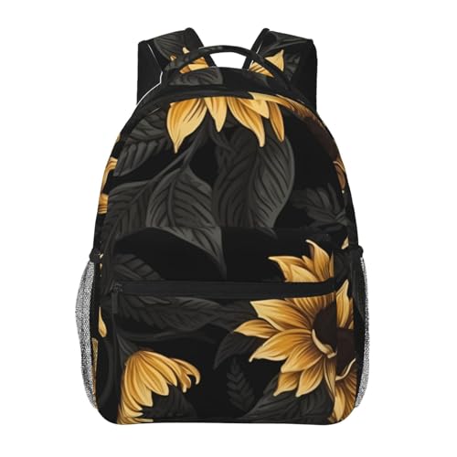 Sac à dos imprimé tournesols avec bandoulière réglable confortable en taille unique