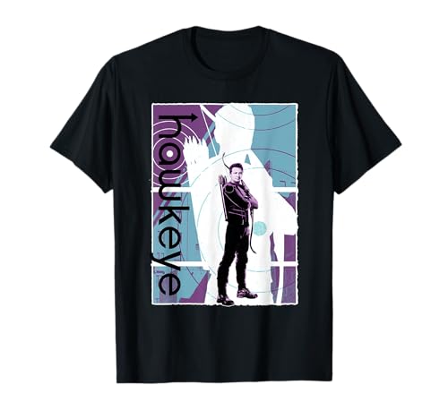 Marvel Hawkeye Clint Barton Halftone Character Poster Camiseta