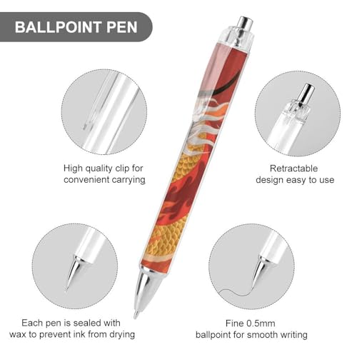 Stylos à bille rétractables noirs à pointe 0,55 mm pour un tracé fluide - 3