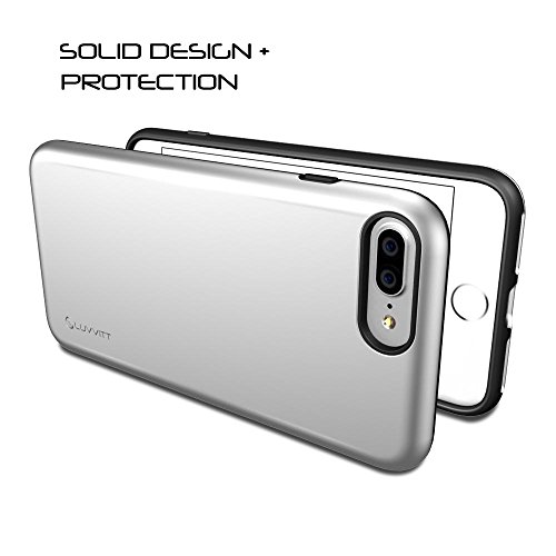 Luvvitt Super Armor Iphone 7 Plus/Iphone 8 Plus Case With Dual Layer Shockproof Protection For Apple Iphone 7 Plus (2016) / Iphone 8 Plus (2017) - Silver #TOP4