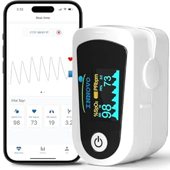Innovo iP900BP-B Fingertip Pulse Oximeter with Bluetooth and App Compatibility