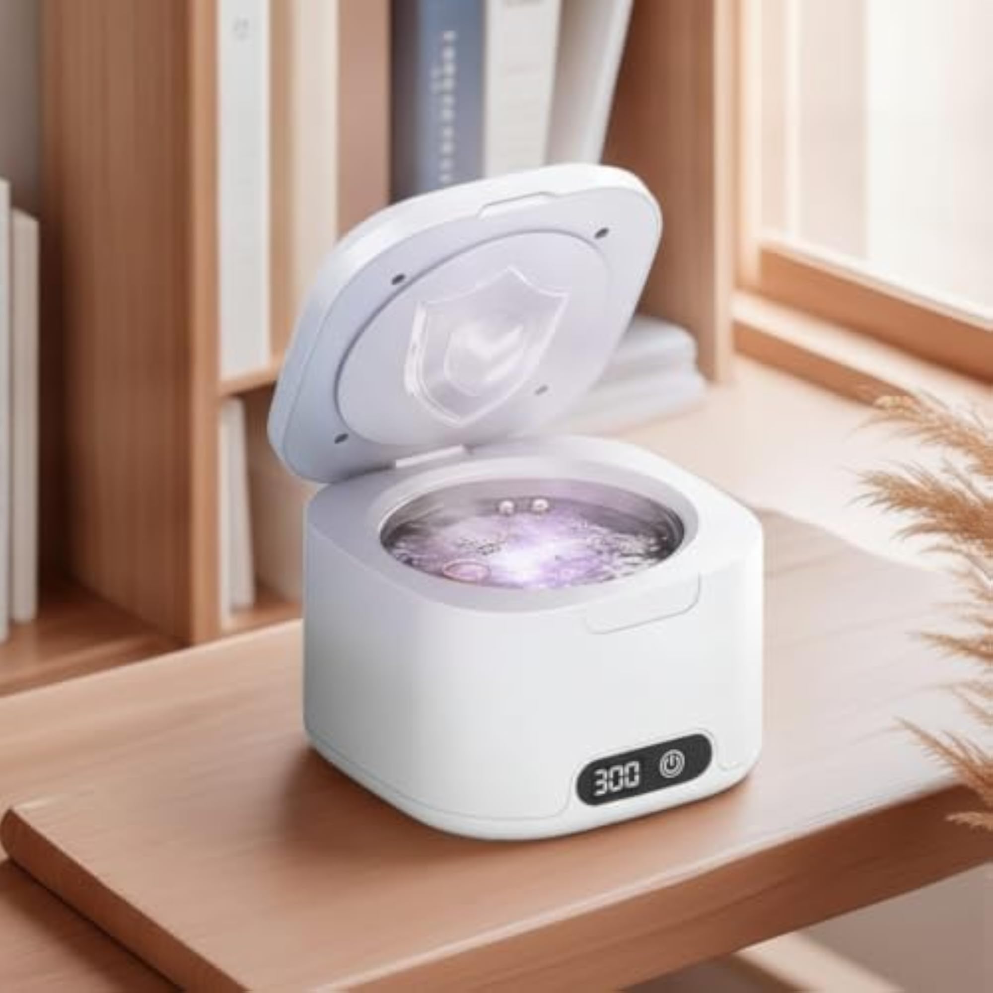 Deep Cleaning Sonic Cleaner with Light, Professional Jewelry Cleaner