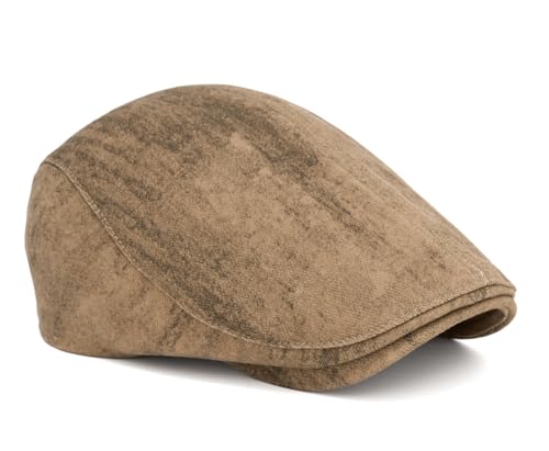 Image of Quanhaigou Unisex Denim Newsboy Hats Flat Ivy Gatsby Cabbie Driving Berets Hat Cotton Dad Cap for Men Women