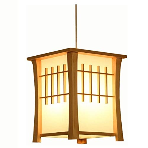 Suspension carrée style japonais en bois pour créer une chambre zen