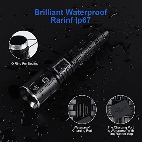 Flintronic LED Taschenlampe mit 10.000 Lumen – Wiederaufladbar