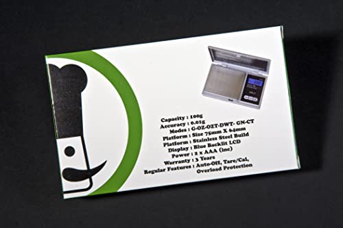 Headchef HC001 Scale 100 g, Black, Silver - Image 4