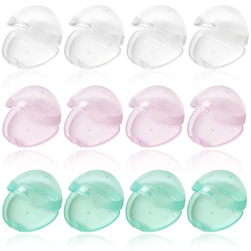 12 Pcs Pacifier Case, Dummy Case Dummy Holder Pacifier Holder Soother Pod Holder Box for Baby Nappy Changing Bag Stroller,Travel,Home, Portable Soother Easy to Clean