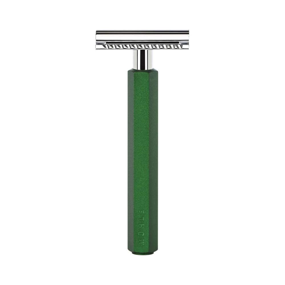 MÜHLE HEXAGON Forest Double Edge Safety Razor (Closed Comb) For Men - Perfect for Every Day Use, Barbershop Quality Close Smooth Shave