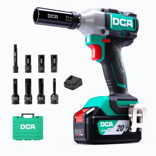 DCA 20V Pistola de Impacto sin Escobillas máx. 420 Nm para Tuercas de Rueda
