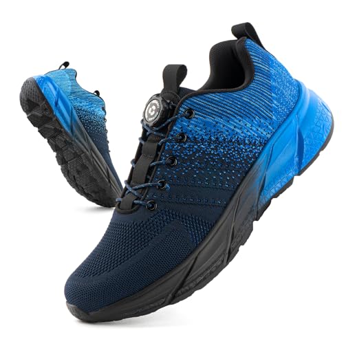 Hitmars Turnschuhe Herren Damen Sneaker Laufschuhe Air Luftpolster Sportschuhe Joggingschuhe Straßenlaufschuhe Running Sport Leicht Atmungsaktiv Fitness Outdoor Blau EU 41