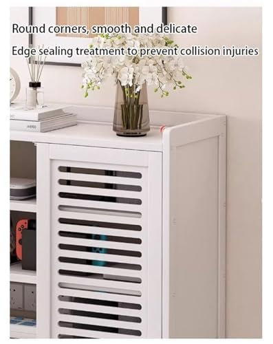 Armoire routeur WiFi premium marron | Unité de sol moderne de 97 cm