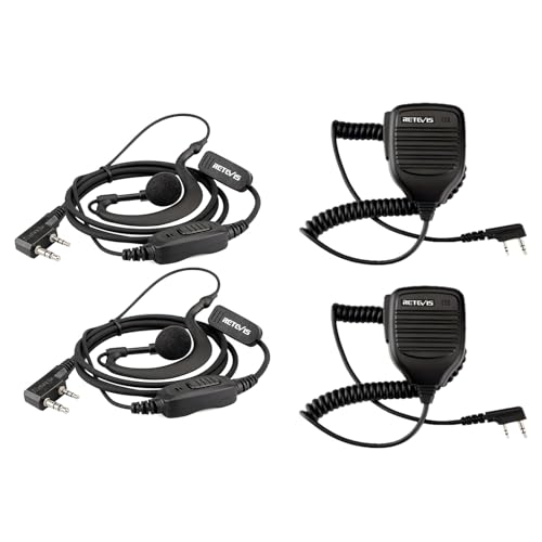 Auriculares 2 Pin Tipo C y Micrófono Altavoz Retevis RE3120 para JUCJET RT24 y Baofeng UV-5R
