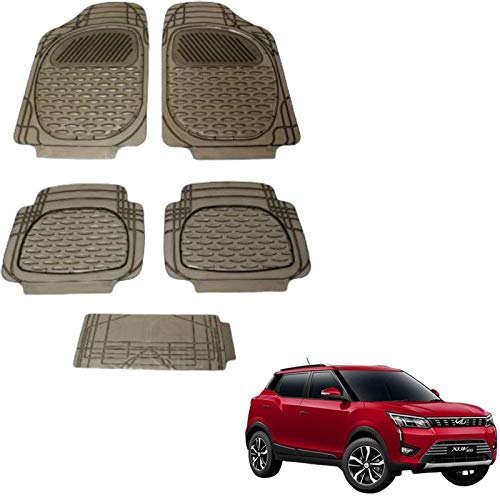 Autokaar PVC Car Foot Mat for Mahindra XUV300 (Set of 5, Smoke