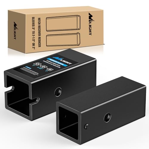 Image of Nilight Trailer Hitch Receiver Adapter Reducer Extender Converter Sleeve Set 3 to 2-1 /2 or 2-Inch and 2-1 /2 inch to 2 inch Receiver Hitches Towing Accessories for RV Truck Bike Rack and Cargo Carriers