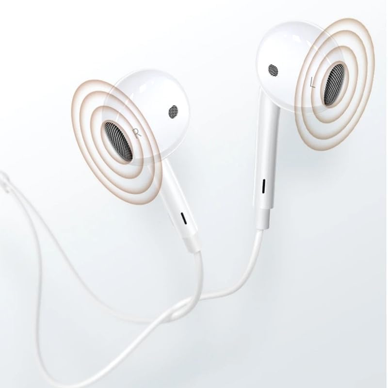 Image of TMY Original USB C Headphones Wired Type-C Earbuds Only for iPhone 15 /15 Plus / 15 Pro / 15 Pro Max Wired Earphones Noise Isolation Deep Bass Stereo Sound Headset with Mic Headphones for iPad (TMYPP25)