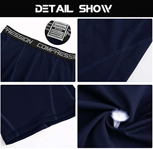 Image of Men's Compression Shorts Underwear, Athletic Workout Base Layer, 4-Way Stretch Moisture-Wicking for Running, Gym, 3 or 5 Pack